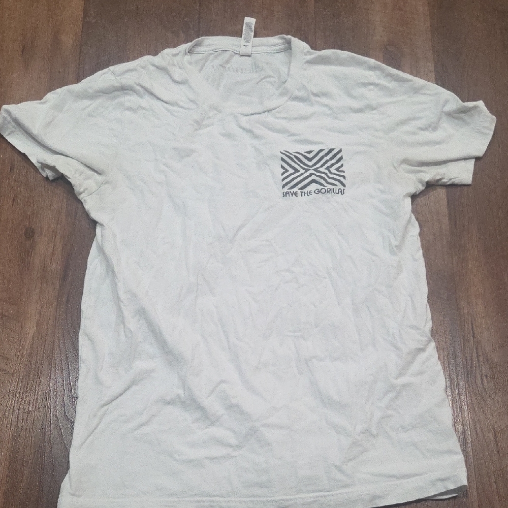 White "Save The Gorillas" Graphic T-Shirt
